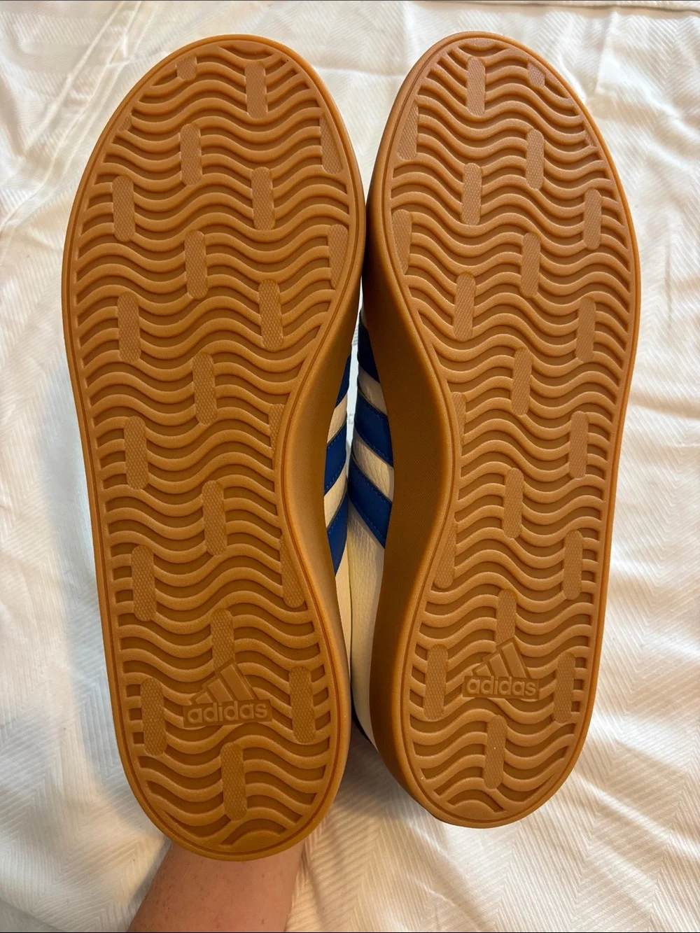 NEW Adidas VL Court 3.0 S White/Blue JR8634 Sz 9.5